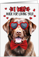 Valentine’s Day Chocolate Labrador Retriever Dog Loving You card