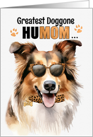 Mother’s Day Collie Dog Greatest HuMOM Ever card