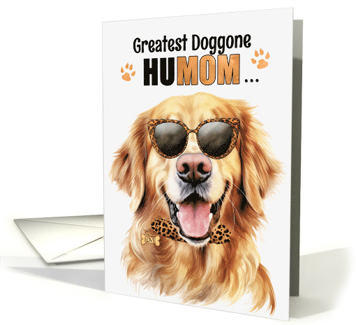 Mother's Day Golden Retriever Dog Greatest HuMOM Ever card (1758142)
