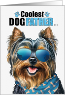 Father’s Day Yorkshire Terrier Dog Coolest Dogfather Ever card