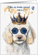 Birthday Standard Poodle Dog Funny King for a Day card