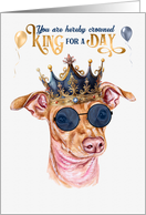 Birthday Chiweenie Dog Funny King for a Day card