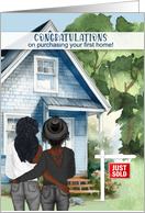 1st Home Congratulations African American Lesbian Couple card