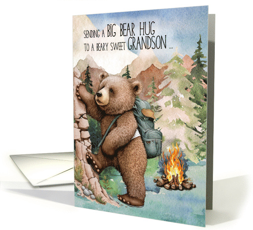 Grandson Big Bear Hug Away at Summer Camp card (1774040)