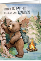 Grandson Big Bear Hug Away at Summer Camp card