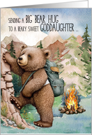 Goddaughter Big Bear Hug Away at Summer Camp Woodland card