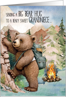 Grandniece Big Bear Hug Away at Summer Camp Woodland card