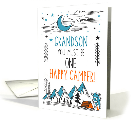 Grandson Summer Camp One Happy Camper card (1774674)