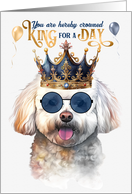 Birthday Bichon Frise Dog Funny King for a Day card