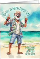 ABUELO Grandparents Day Spanish Grandpa Beach Theme card