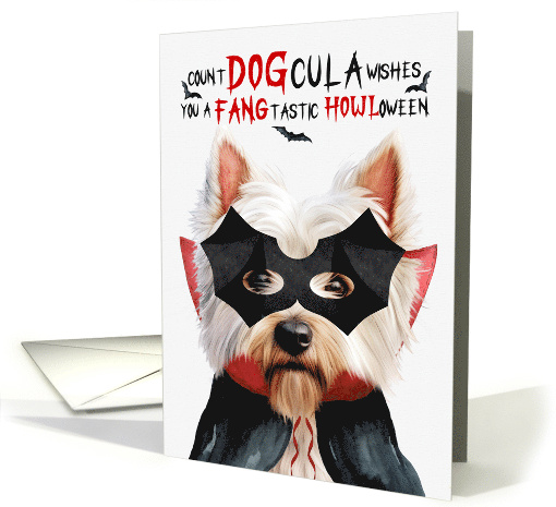 West Highland Terrier Dog Funny Halloween DOGcula card (1781122)