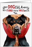 Rhodesian Ridgeback Dog Funny Halloween DOGcula card