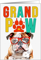 GrandPAW English Bulldog Grandparents Day from Granddog card