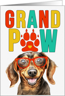 GrandPAW Dachshund Dog Grandparents Day from Granddog card