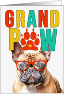 GrandPAW Tan French Bulldog Grandparents Day from Granddog card
