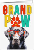 GrandPAW Black Lab Dog Grandparents Day from Granddog card