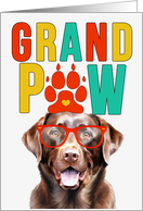 GrandPAW Chocolate Lab Dog Grandparents Day from Granddog card