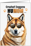 Mother’s Day Akita Dog Greatest HuMOM Ever card