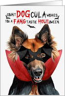 Belgian Tervuren Dog Funny Halloween Count DOGcula card