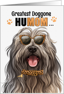 Mother’s Day Bergamasco Dog Greatest HuMOM Ever card