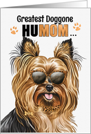 Mother’s Day Biewer Terrier Dog Greatest HuMOM Ever card