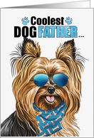 Father’s Day Biewer Terrier Dog Coolest Dogfather Ever card