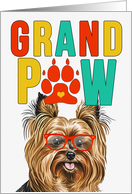 GrandPAW Biewer Terrier Dog Grandparents Day from Granddog card