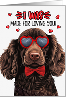 Valentine’s Day Boykin Spaniel Dog I Was Made for Loving You card