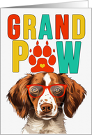 GrandPAW Brittany Spaniel Dog Grandparents Day from Granddog card