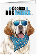 Father’s Day Clumber Spaniel Dog Coolest Dogfather Ever card