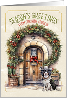 New Address Season’s Greetings Country Western Christmas card