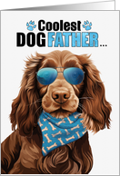 Father’s Day Field Spaniel Dog Coolest Dogfather Ever card