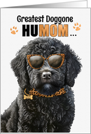 Mother’s Day Black Labradoodle Dog Greatest HuMOM Ever card
