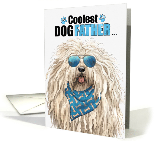 Father's Day Puli Dog Coolest Dogfather Ever card (1809318)