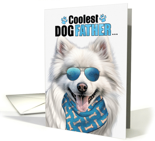 Father's Day American Eskimo Dog Coolest Dogfather Ever card (1810610)