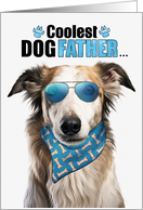 Father’s Day Borzoi Dog Coolest Dogfather Ever card