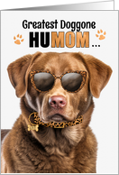 Mother’s Day Chesapeake Bay Retriever Dog Greatest HuMOM Ever card