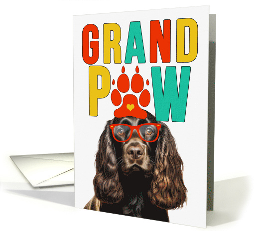 GrandPAW Chocolate Cocker Spaniel Dog Grandparents Day card (1811524)