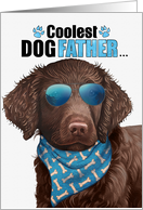 Father’s Day Curly Coated Retriever Dog Coolest Dogfather Ever card