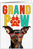 GrandPAW Min Pin Dog Grandparents Day from Granddog card