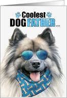 Father’s Day Keeshond Dog Coolest Dogfather Ever card