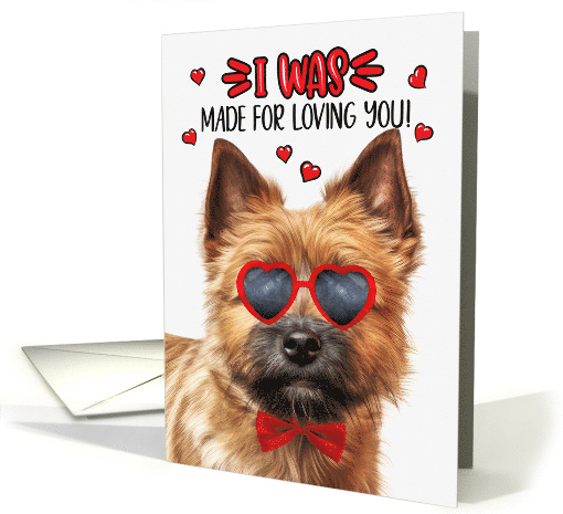 Valentine's Day Norwich Terrier Dog I Was Made for Loving You card