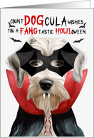 Sealyham Terrier Dog Funny Halloween Count DOGcula card