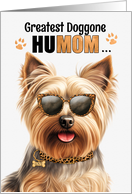 Mother’s Day Silky Terrier Dog Greatest HuMOM Ever card