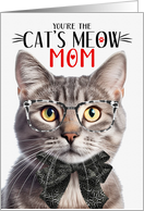 Champagne Tabby Cat Mom on Mother’s Day with Cat’s Meow Humor card