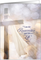 Christian Easter Resurrection and the Life Bible Scripture card