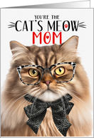 Brown Tabby Persian Cat Mom Mother’s Day Cat’s Meow Humor card
