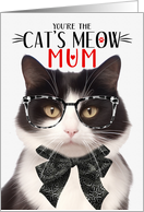 Black and White Cat MUM on Mother’s Day with Cat’s Meow Humor card