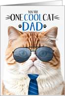 Orange British Shorthair Cat Father’s Day for Dad One Cool Cat card