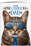 Brown Tabby Cat Father’s Day for Dad One Cool Cat card